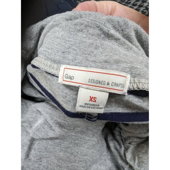 GAP Womens Navy Blue Gray Skirt Size XS X-Small Striped Pencil - Picture 3 of 5